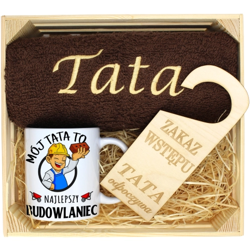 PREZENT DLA TATY RĘCZNIK + KUBEK DZIEŃ OJCA TATA