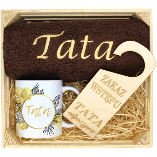PREZENT DLA TATY RĘCZNIK + KUBEK DZIEŃ OJCA TATA