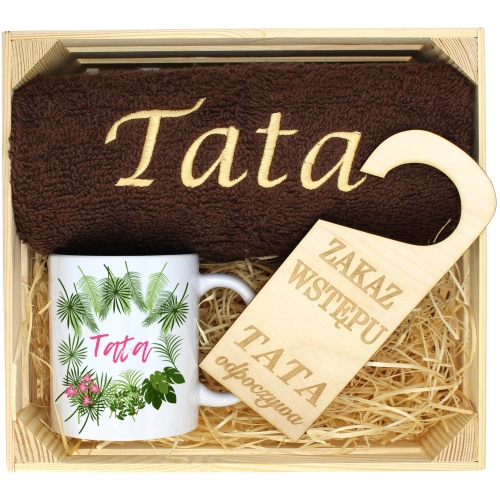 PREZENT DLA TATY RĘCZNIK + KUBEK DZIEŃ OJCA TATA