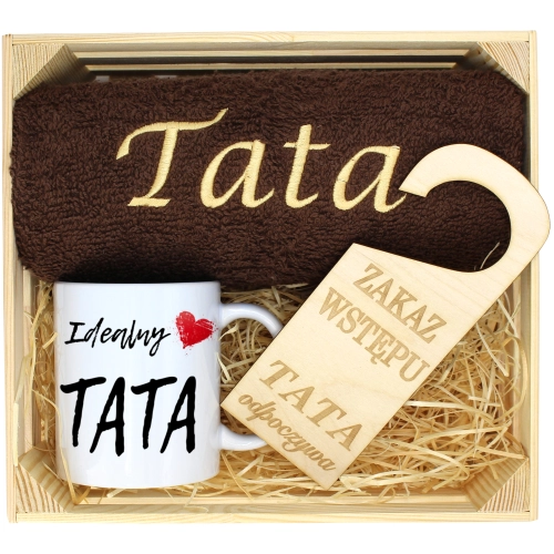 PREZENT DLA TATY RĘCZNIK + KUBEK DZIEŃ OJCA TATA