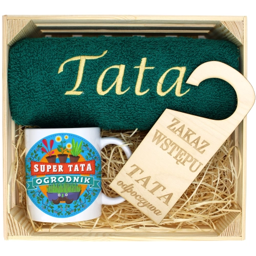 PREZENT DLA TATY RĘCZNIK + KUBEK DZIEŃ OJCA TATA