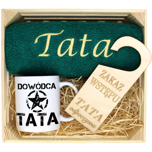 PREZENT DLA TATY RĘCZNIK + KUBEK DZIEŃ OJCA TATA