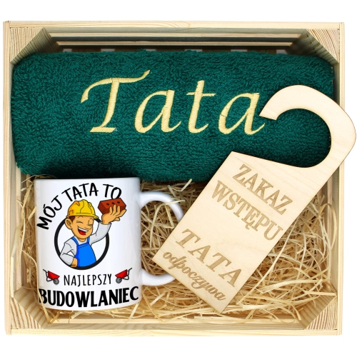 PREZENT DLA TATY RĘCZNIK + KUBEK DZIEŃ OJCA TATA