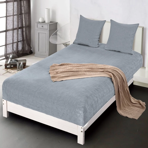 prześcieradło zimowe pluszowy miś 140x200 z gumką