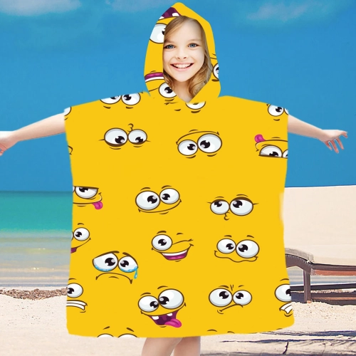 PONCHO DZIECIĘCE 60x90CM RĘCZNIK PLAŻOWY KĄPIELOWY OKRYCIE Z KAPTURKIEM