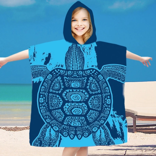 PONCHO DZIECIĘCE 60x90CM RĘCZNIK PLAŻOWY KĄPIELOWY OKRYCIE Z KAPTURKIEM