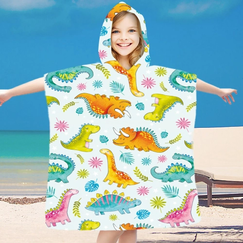 PONCHO DZIECIĘCE 60x90CM RĘCZNIK PLAŻOWY KĄPIELOWY OKRYCIE Z KAPTURKIEM