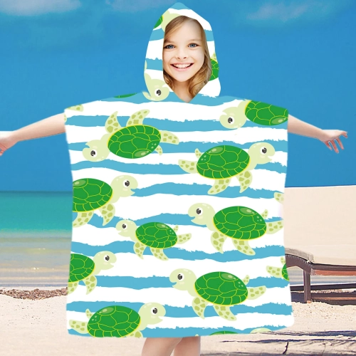 PONCHO DZIECIĘCE 60x90CM RĘCZNIK PLAŻOWY KĄPIELOWY OKRYCIE Z KAPTURKIEM