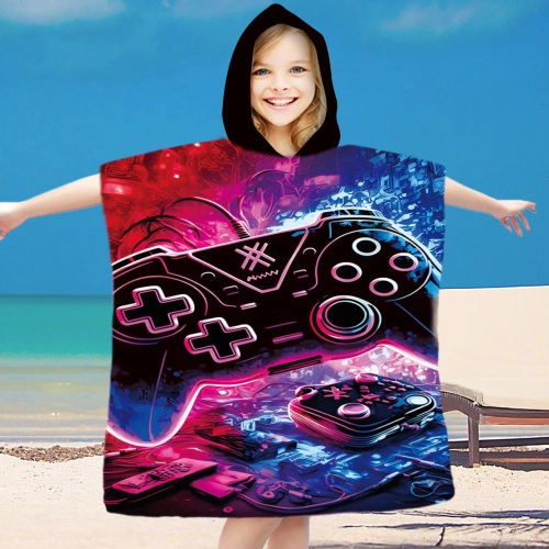 PONCHO DZIECIĘCE 60x90CM RĘCZNIK PLAŻOWY KĄPIELOWY OKRYCIE Z KAPTURKIEM