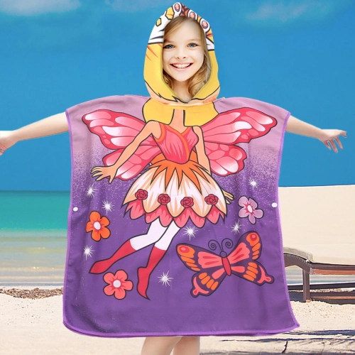 PONCHO DZIECIĘCE 60x90CM RĘCZNIK PLAŻOWY KĄPIELOWY OKRYCIE Z KAPTURKIEM