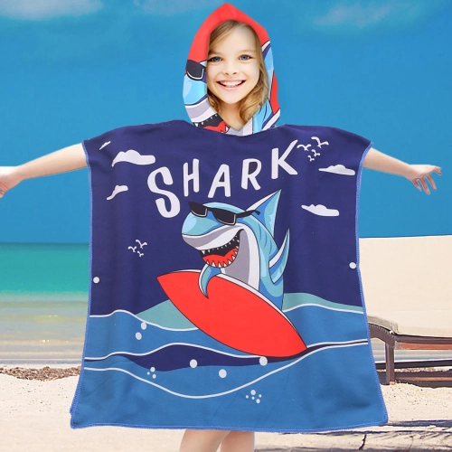 PONCHO DZIECIĘCE 60x90CM RĘCZNIK PLAŻOWY KĄPIELOWY OKRYCIE Z KAPTURKIEM