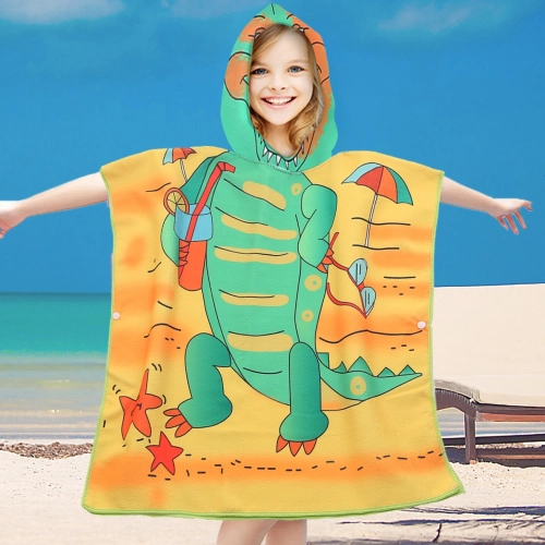 PONCHO DZIECIĘCE 60x90CM RĘCZNIK PLAŻOWY KĄPIELOWY OKRYCIE Z KAPTURKIEM
