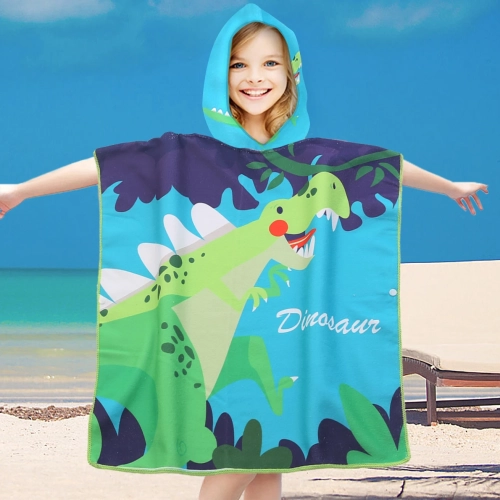 PONCHO DZIECIĘCE 60x90CM RĘCZNIK PLAŻOWY KĄPIELOWY OKRYCIE Z KAPTURKIEM