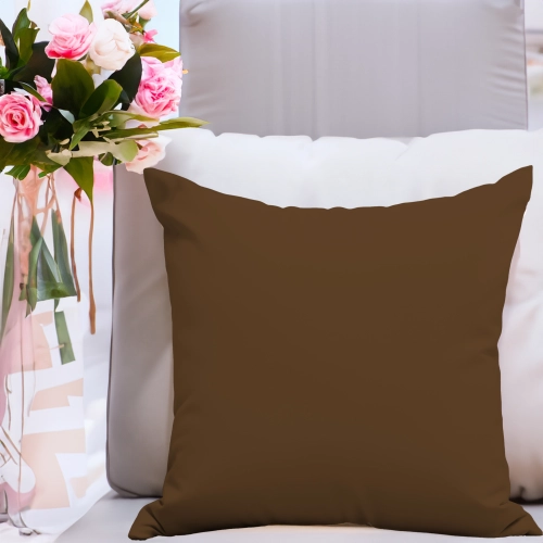 POSZEWKA DEKORACYJNA 40x40 JASIEK SATYNA BAWEŁNIANA NA PODUSZKĘ BRĄZ