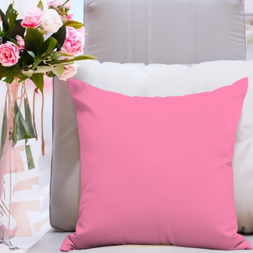 POSZEWKA DEKORACYJNA 40x40 JASIEK SATYNA BAWEŁNIANA NA PODUSZKĘ CIEMNY RÓŻ