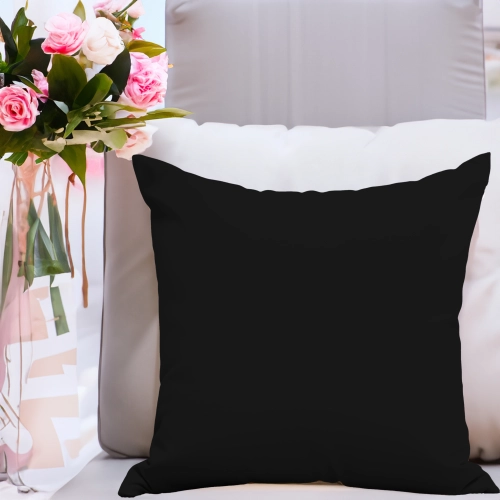 POSZEWKA DEKORACYJNA 40x40 JASIEK SATYNA BAWEŁNIANA NA PODUSZKĘ CZARNY