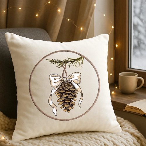 poszewka premium świąteczna z haftem 40x40 cm