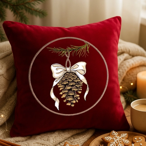 świąteczna poszewka dekoracyjna z weluru