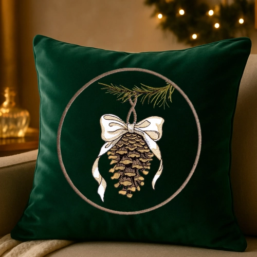 świąteczna poszewka dekoracyjna z weluru