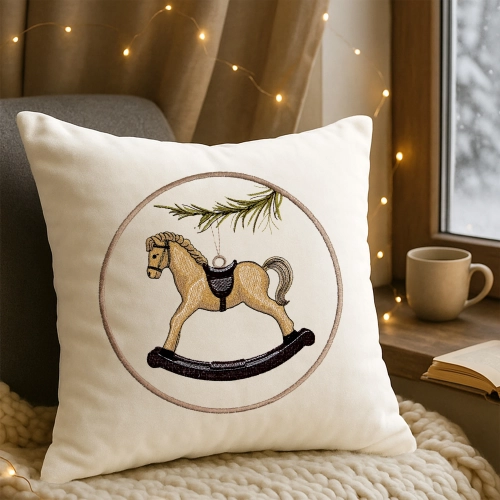 poszewka premium świąteczna z haftem 40x40 cm