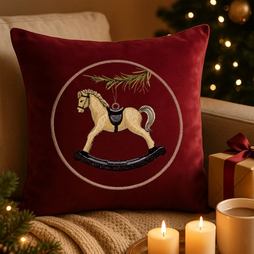 poszewka premium świąteczna z haftem 40x40 cm