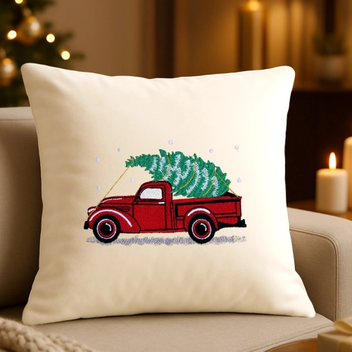 elegancka poszewka bożonarodzeniowa z haftem