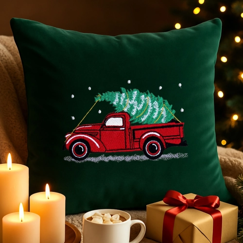 poszewka premium świąteczna z haftem 40x40 cm