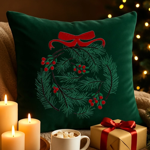 poszewka premium świąteczna z haftem 40x40 cm