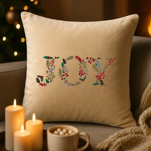 poszewka premium świąteczna z haftem 40x40 cm
