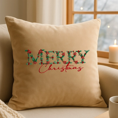 świąteczna poszewka dekoracyjna z weluru