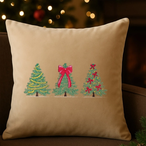 elegancka poszewka bożonarodzeniowa z haftem