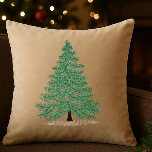 elegancka poszewka bożonarodzeniowa z haftem