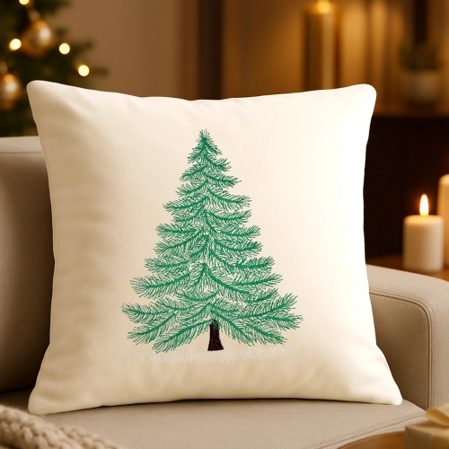 elegancka poszewka bożonarodzeniowa z haftem
