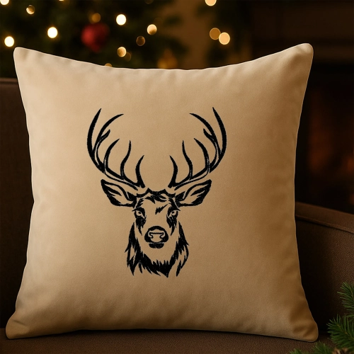 elegancka poszewka bożonarodzeniowa z haftem