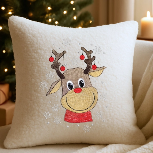 dekoracyjna poszewka świąteczna z bouclé