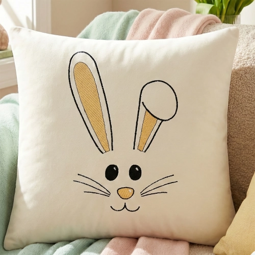 POSZEWKA DEKORACYJNA PREMIUM WELUROWA 40x40 Z HAFTEM WIELKANOCNA VELVET