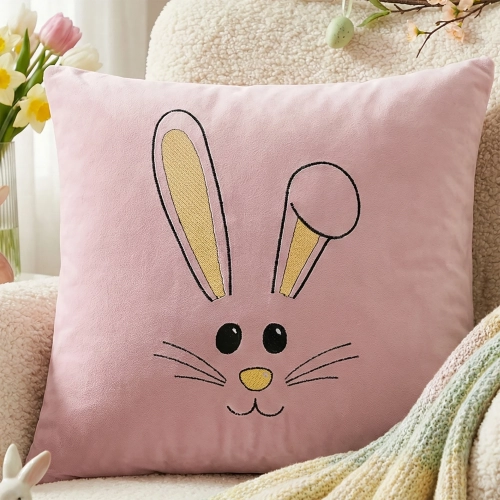 POSZEWKA DEKORACYJNA PREMIUM WELUROWA 40x40 Z HAFTEM WIELKANOCNA VELVET