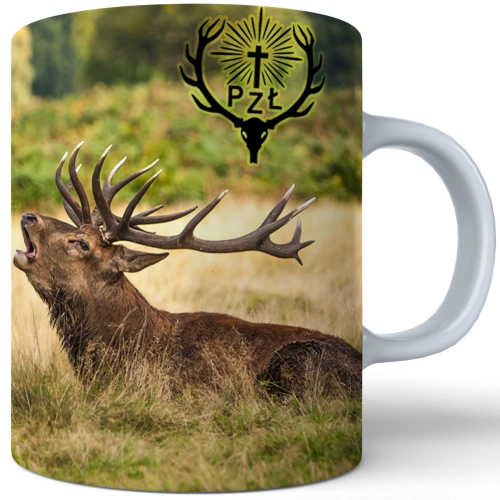 KUBEK 330ml DLA MYŚLIWEGO POLOWANIE PZŁ JELEŃ