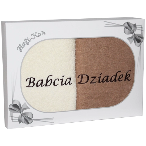PREZENT DLA BABCI I DZIADKA ZESTAW DWÓCH RĘCZNIKÓW
