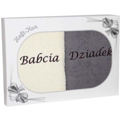 PREZENT DLA BABCI I DZIADKA ZESTAW DWÓCH RĘCZNIKÓW