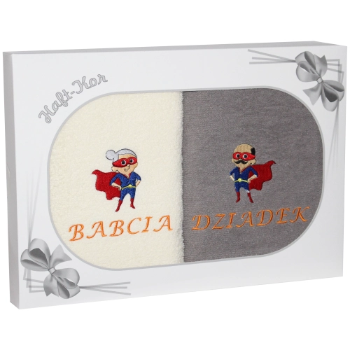 PREZENT DLA BABCI I DZIADKA ZESTAW DWÓCH RĘCZNIKÓW