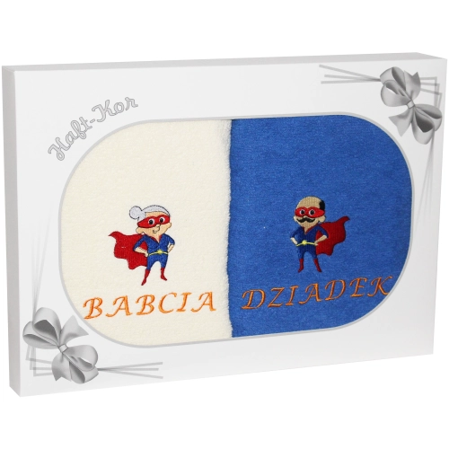 PREZENT DLA BABCI I DZIADKA ZESTAW DWÓCH RĘCZNIKÓW