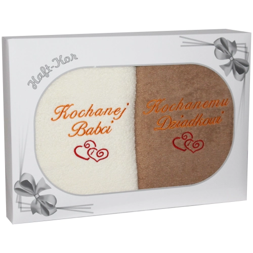 PREZENT DLA BABCI I DZIADKA ZESTAW DWÓCH RĘCZNIKÓW
