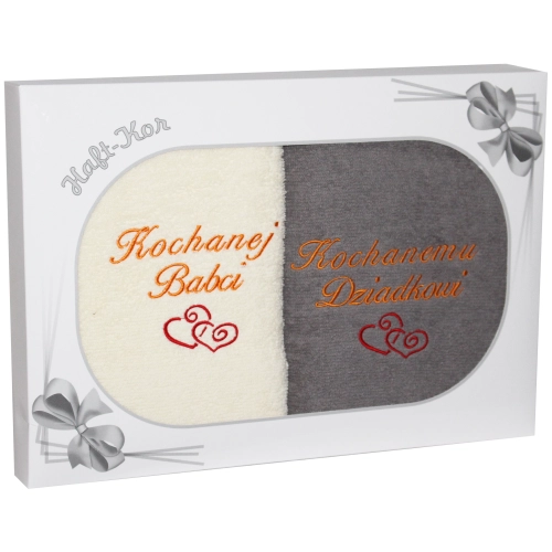 PREZENT DLA BABCI I DZIADKA ZESTAW DWÓCH RĘCZNIKÓW