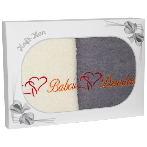 PREZENT DLA BABCI I DZIADKA ZESTAW DWÓCH RĘCZNIKÓW