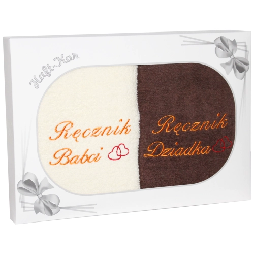 PREZENT DLA BABCI I DZIADKA ZESTAW DWÓCH RĘCZNIKÓW