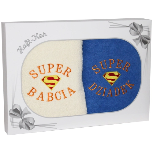 PREZENT DLA BABCI I DZIADKA ZESTAW DWÓCH RĘCZNIKÓW
