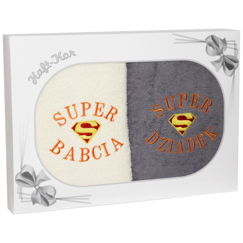 PREZENT DLA BABCI I DZIADKA ZESTAW DWÓCH RĘCZNIKÓW