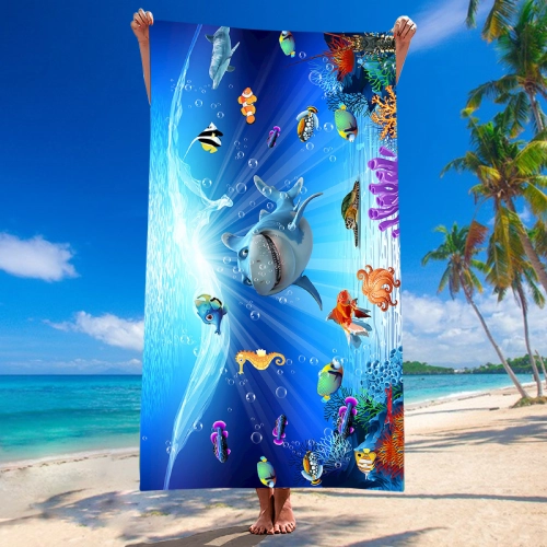 RĘCZNIK PLAŻOWY 150x210 KĄPIELOWY KOC DUŻY KOCYK SZYBKOSCHNĄCY  NA BASEN