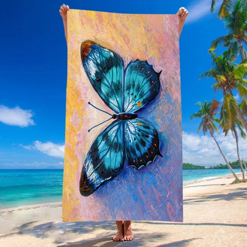 RĘCZNIK PLAŻOWY 150x210 KĄPIELOWY KOC DUŻY KOCYK SZYBKOSCHNĄCY  NA BASEN